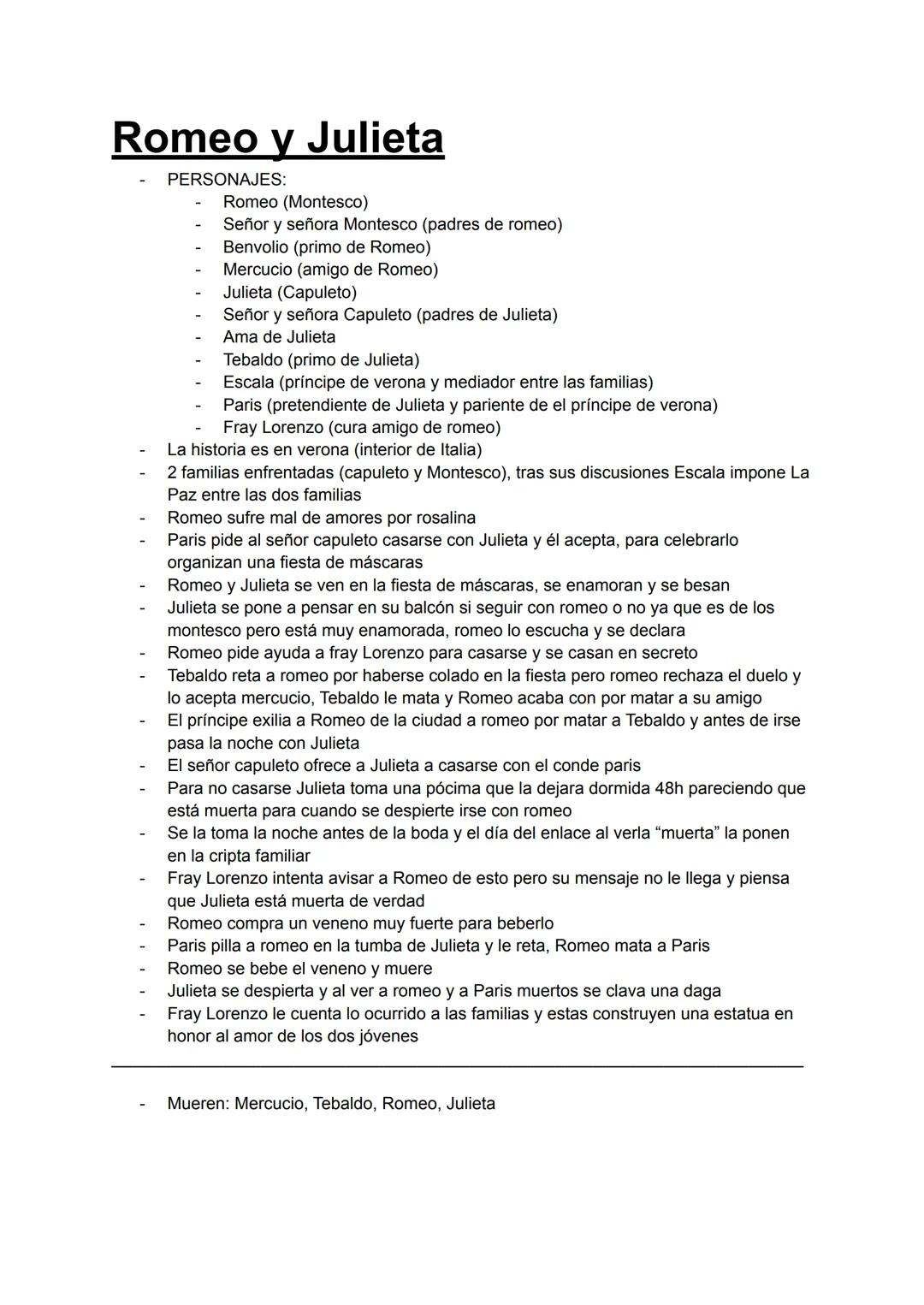 # Romeo y Julieta
- PERSONAJES:
- Romeo (Montesco)
- Señor y señora Montesco (padres de romeo)
- Benvolio (primo de Romeo)
- Mercuc