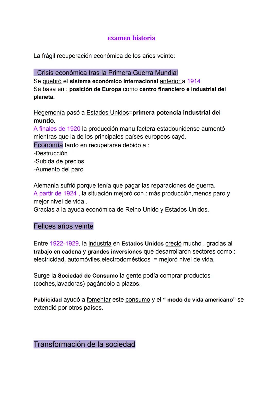 Felices años veinte, gran depresión,fascismo y nazismo