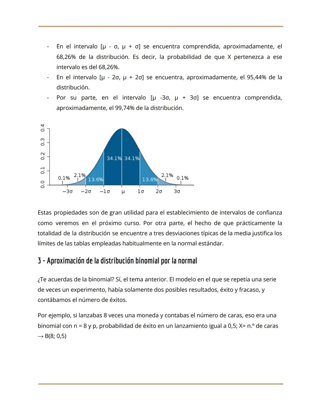 Matemáticas Aplicadas a las Ciencias Sociales
PRIMER TRIMESTRE 1º BAC
Tema 3. Distribución normal
1 - Introducción
Del mismo modo que entre