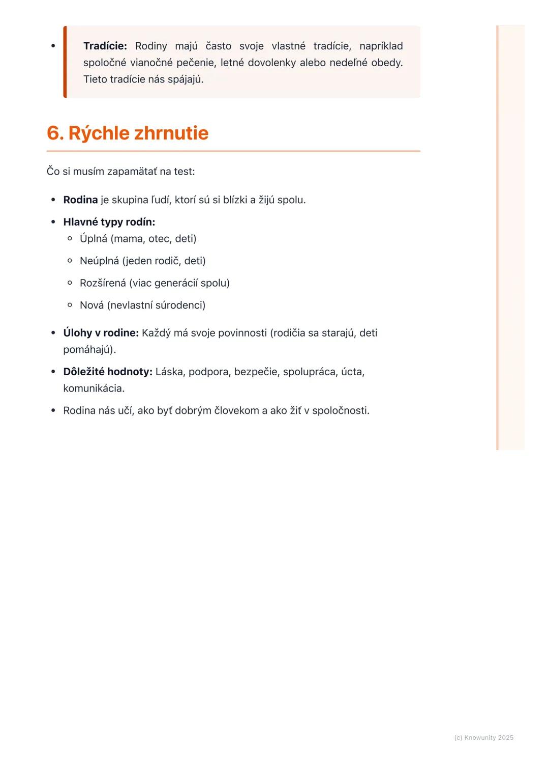 # Čo je rodina?
1. Prehľad, čo je rodina
Rodina je pre mňa a pre každého z nás tá najdôležitejšia skupina ľudí. Je to
miesto, kde sa cítim
