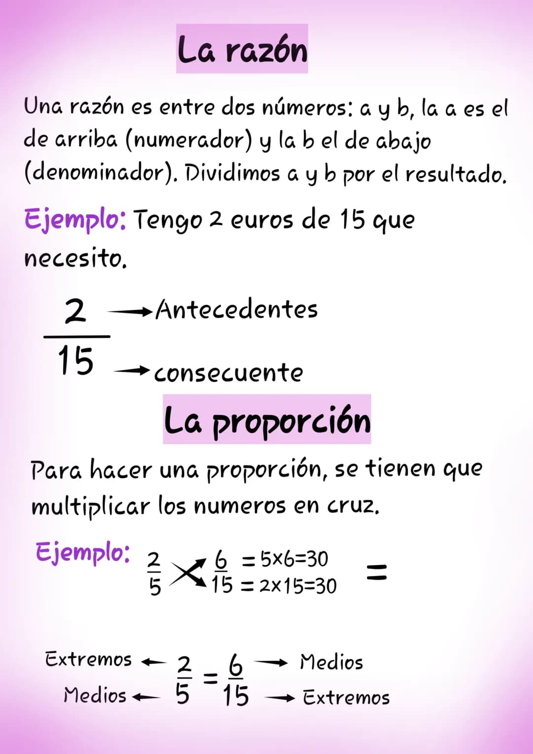 Razón y proporción (Matemáticas) como PDF - Knowunity